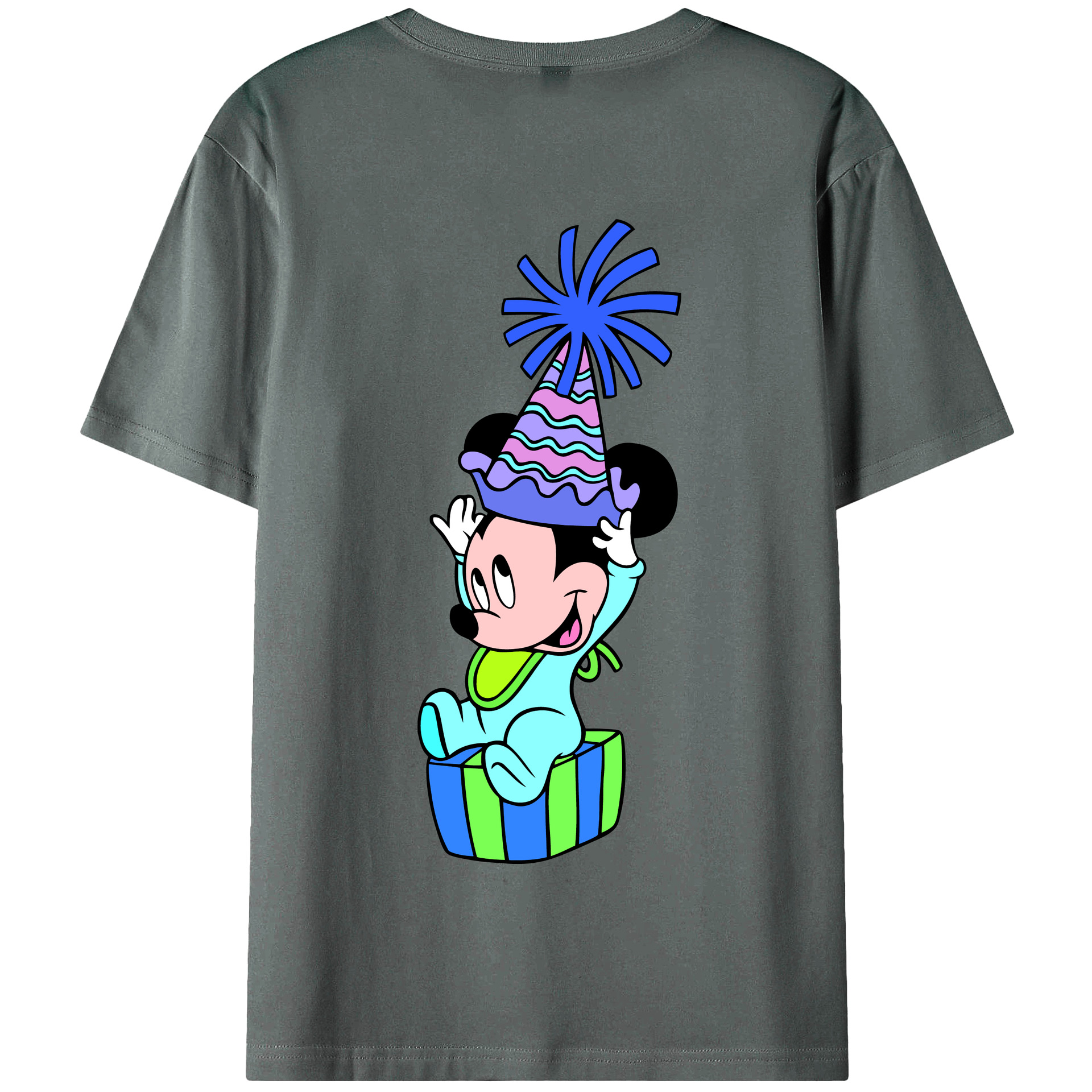 （画像用） ミッキーマウス Mickey Mouse 綿100％半袖Tシャツ（背面プリント）